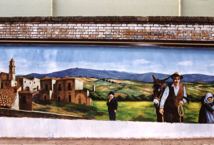 Dettaglio  centrale del murales